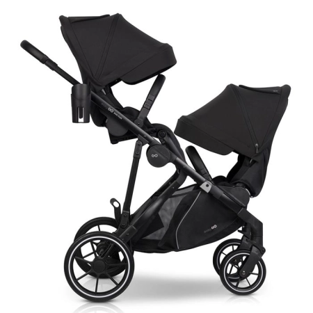EasyGo DuoFlex Ebony Black 2+2 wózek bliźniaczy wielofunkcyjny
